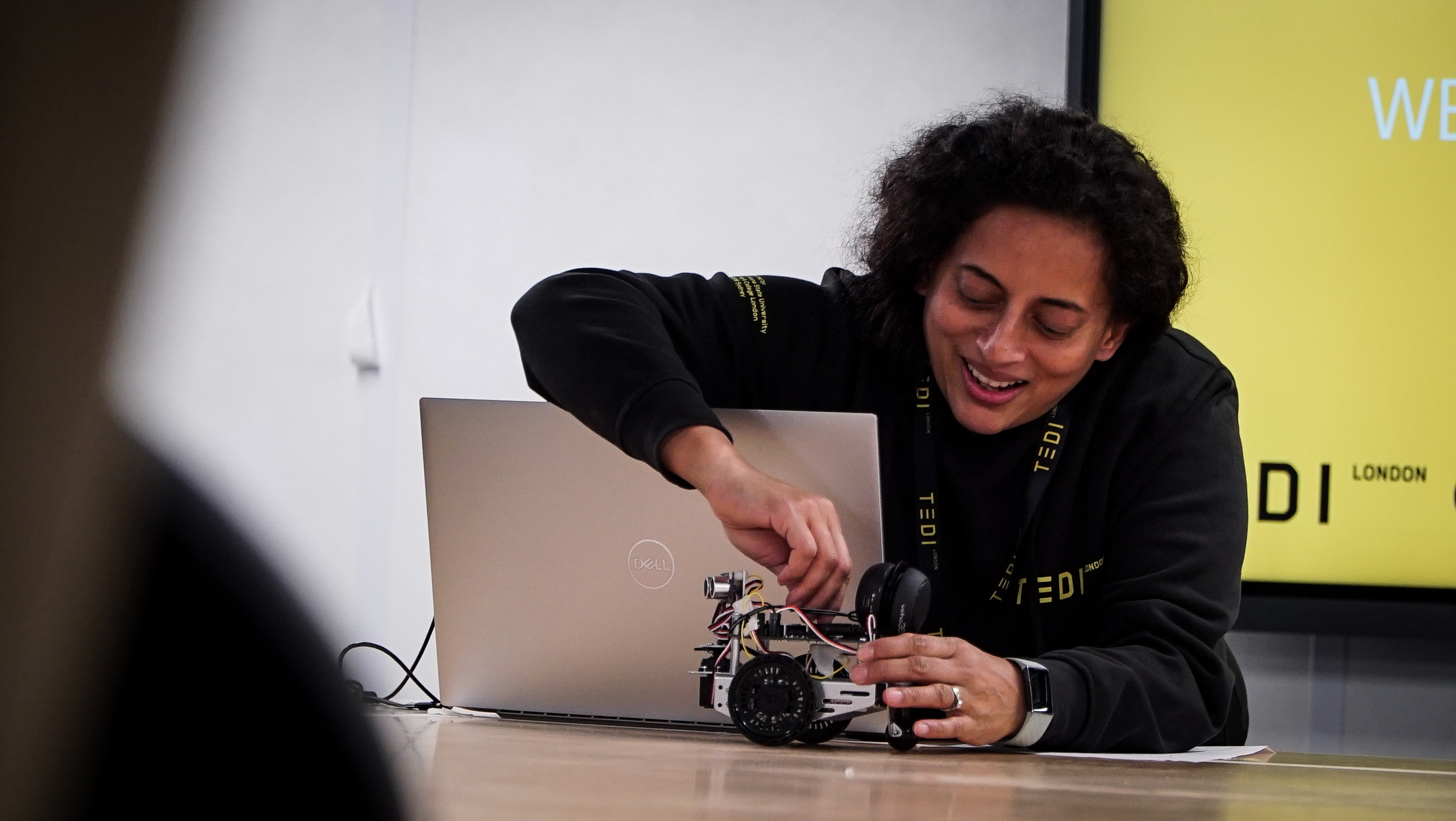 TEDI-London mature student working on robotics