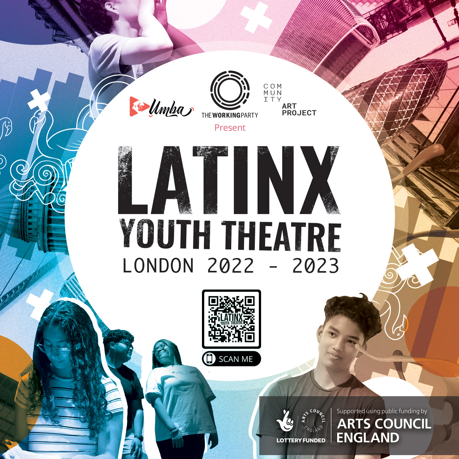 Front of our 2022 Latinx Youth Theatre Flyer 