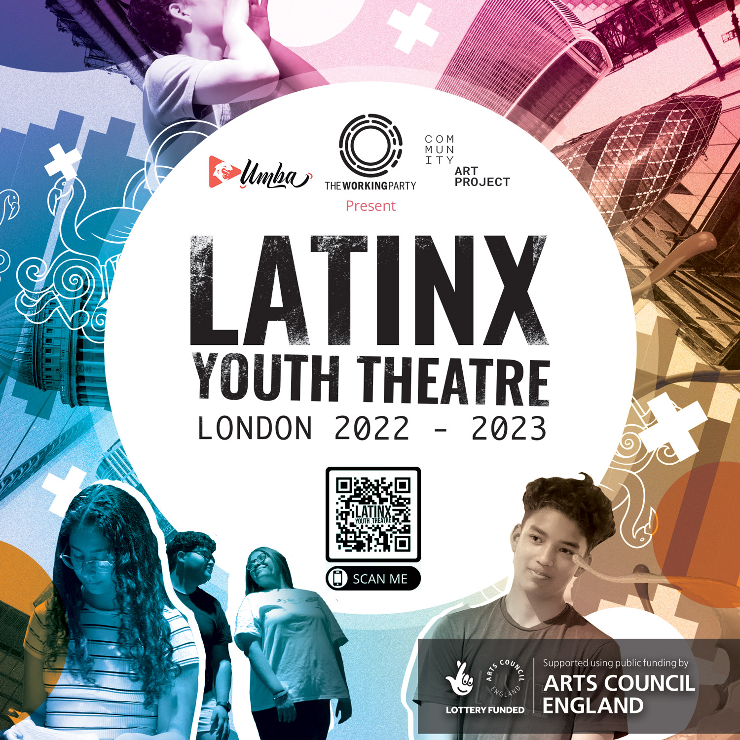 Front of our 2022 Latinx Youth Theatre Flyer