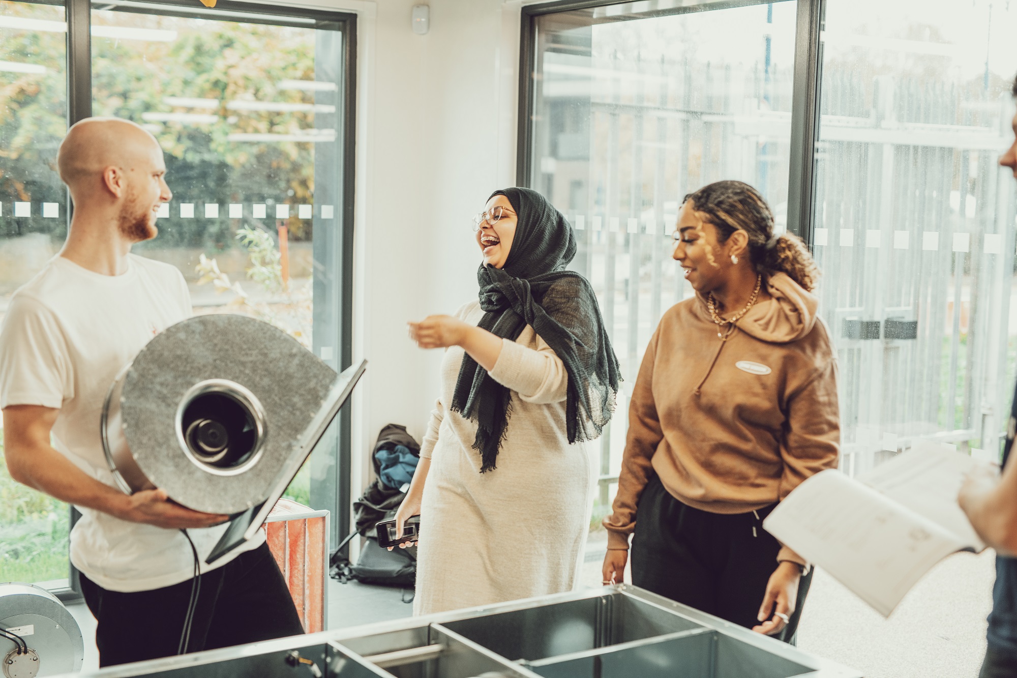 Students working in TEDI-London makerspace