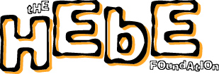 The Hebe Foundation logo -orange and black colours