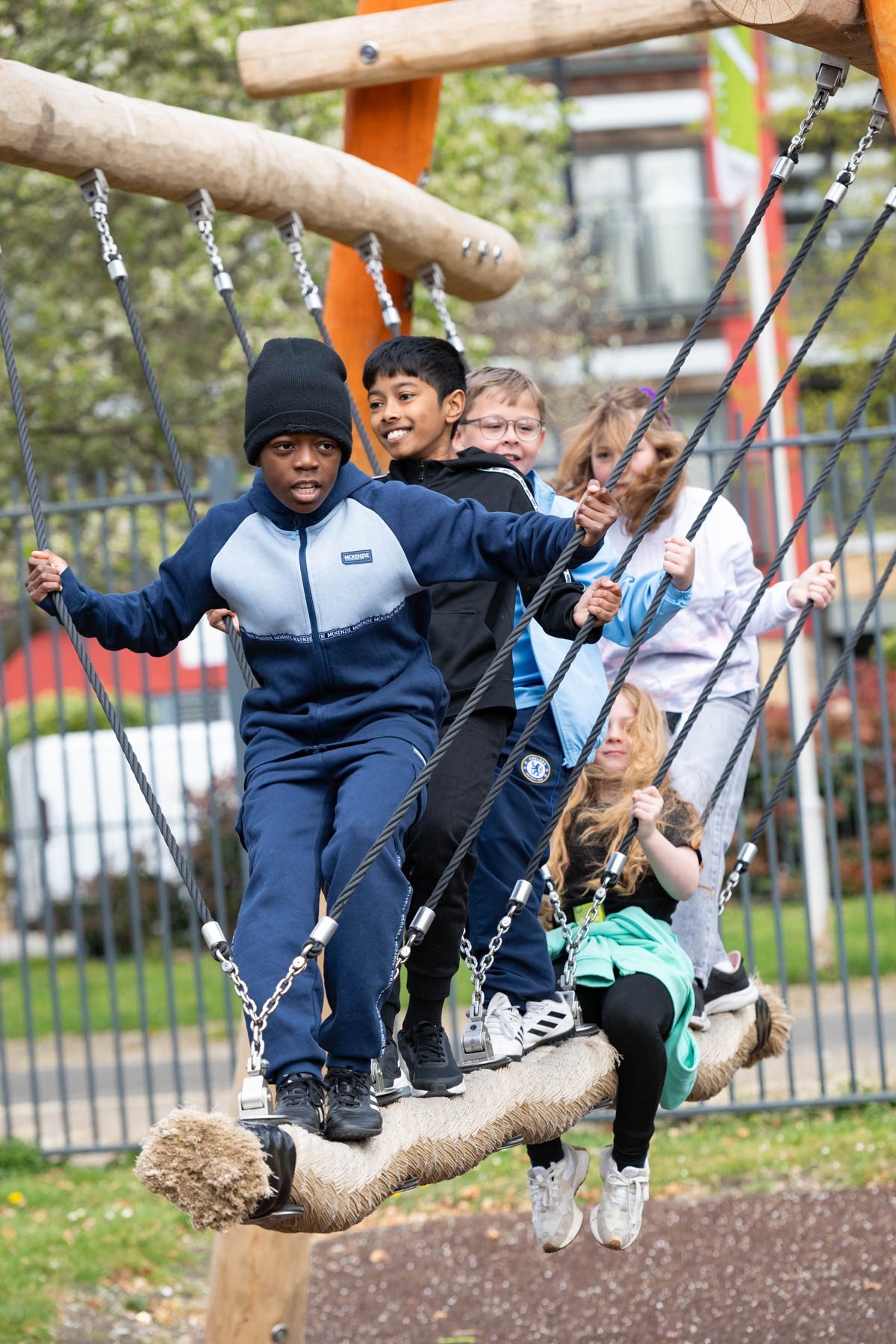 Young people playing at Ellen Brown