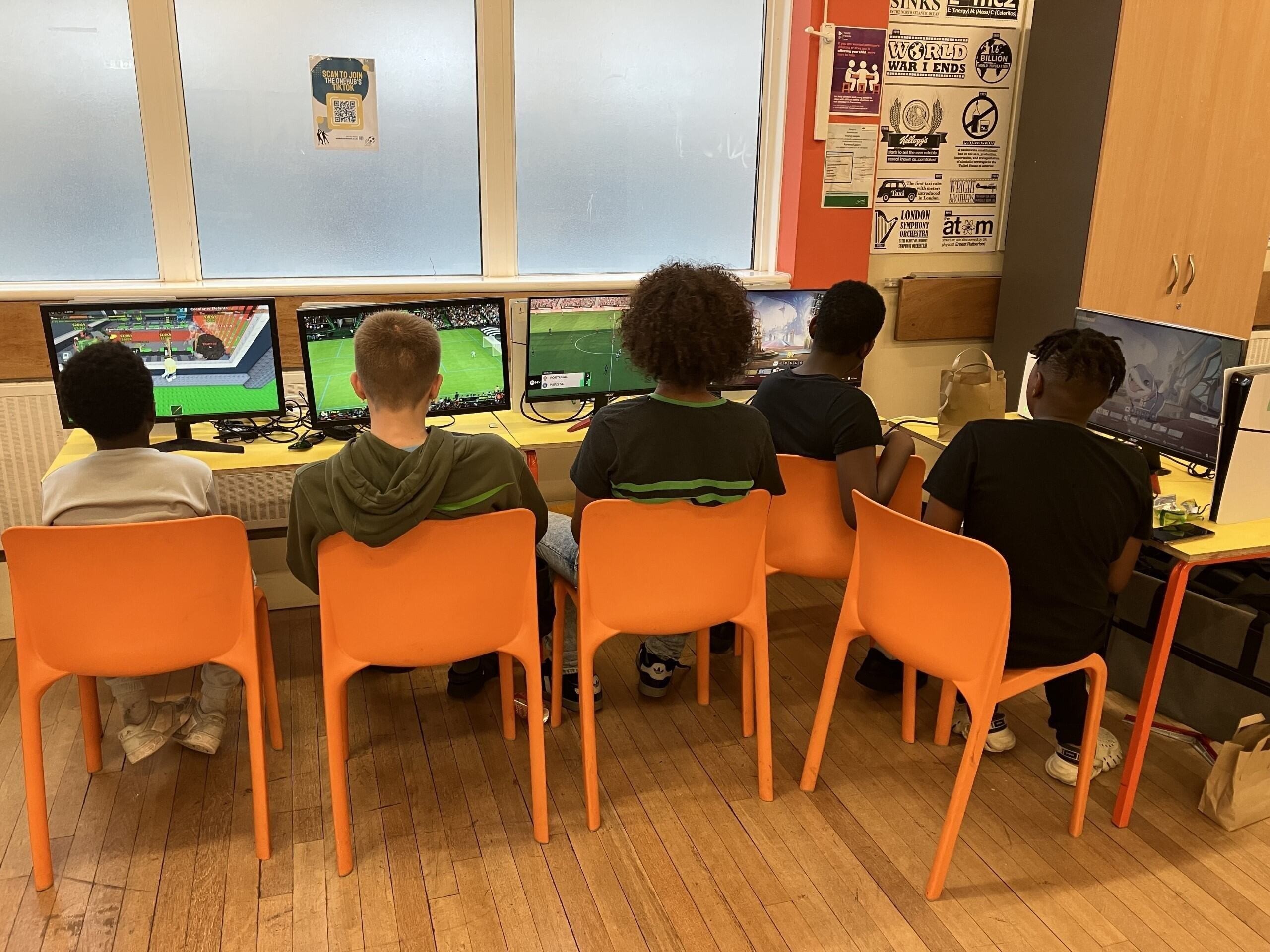 Young people Playing Computer Games