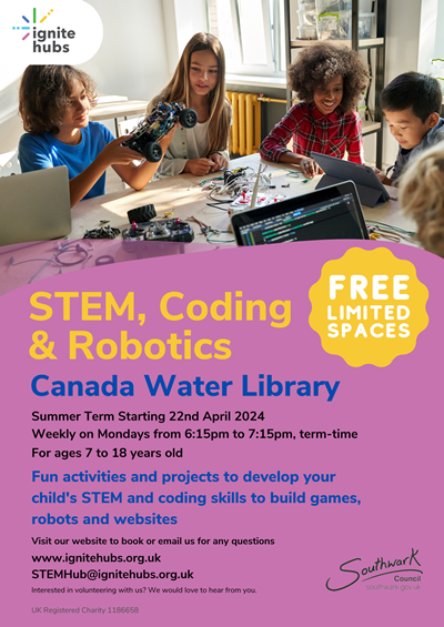 Ignite Hubs - Canada Water Library Coding Classes