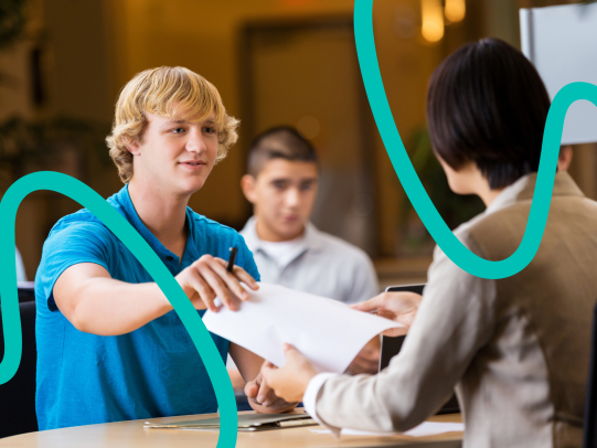 Young person job interview southwark