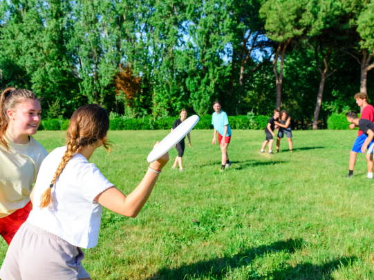 young people playing outside