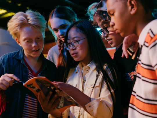 Young people attending a workshop