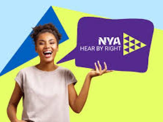 Image of the NYA's logo for Hear by Right