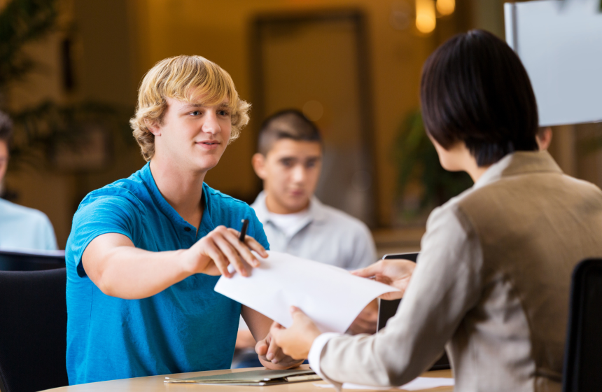 Young person job interview southwark
