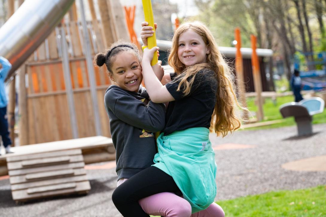 kids playing in adventure playground